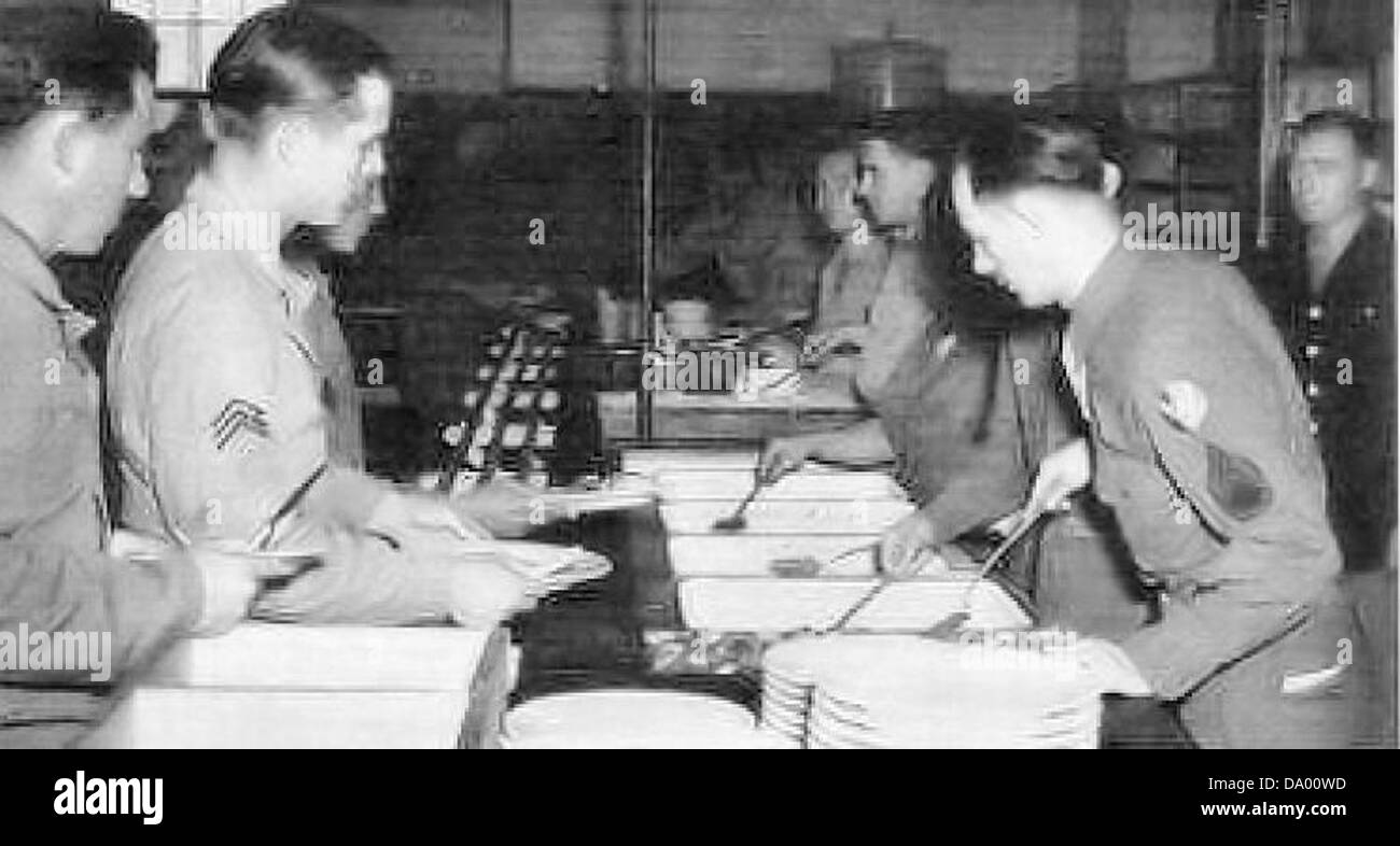 Childress Army Airfield Chow Line Stock Photo Alamy