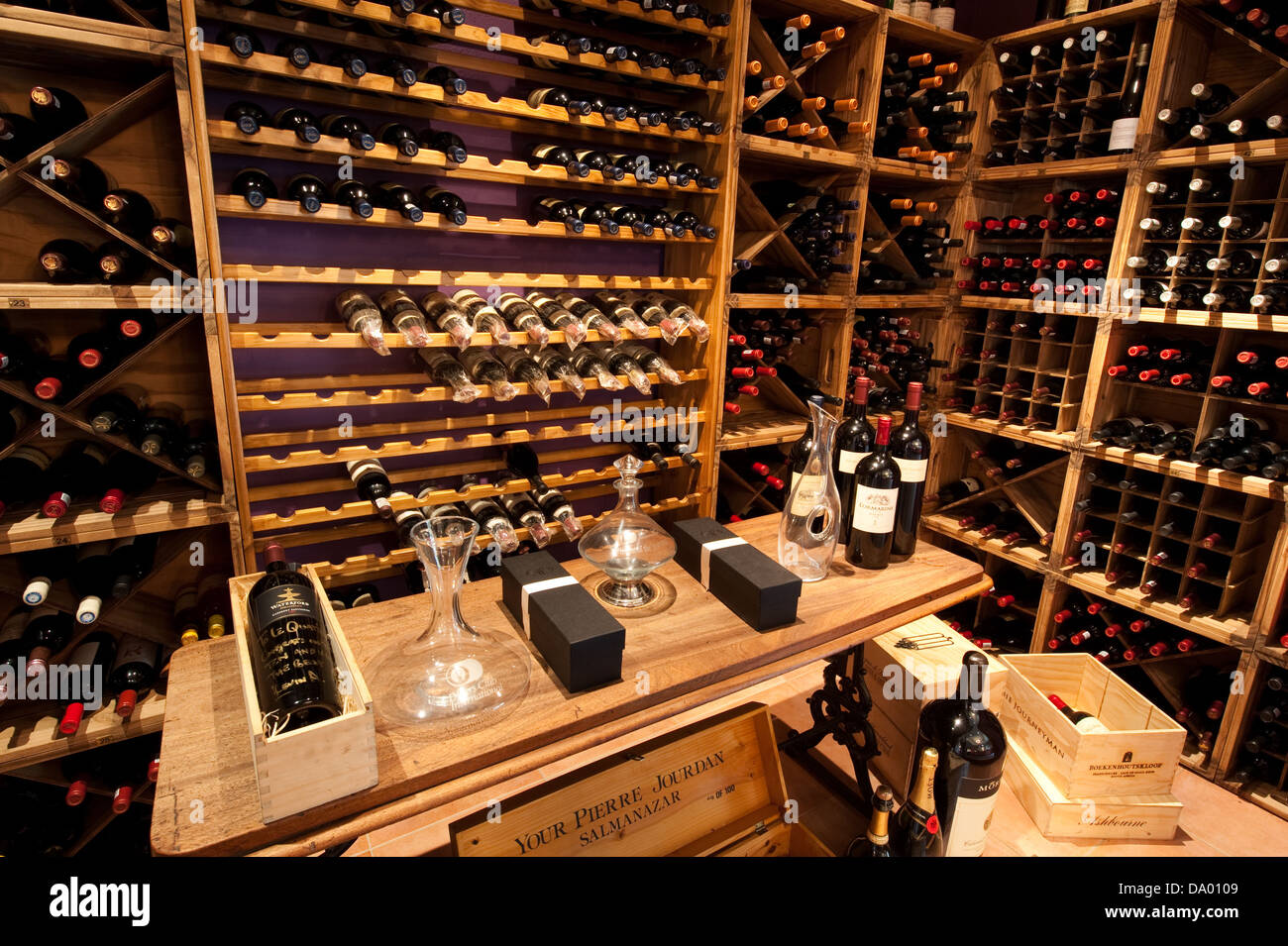 Wine cellar, Le Quartier Francais, Franschhoek, South Africa Stock