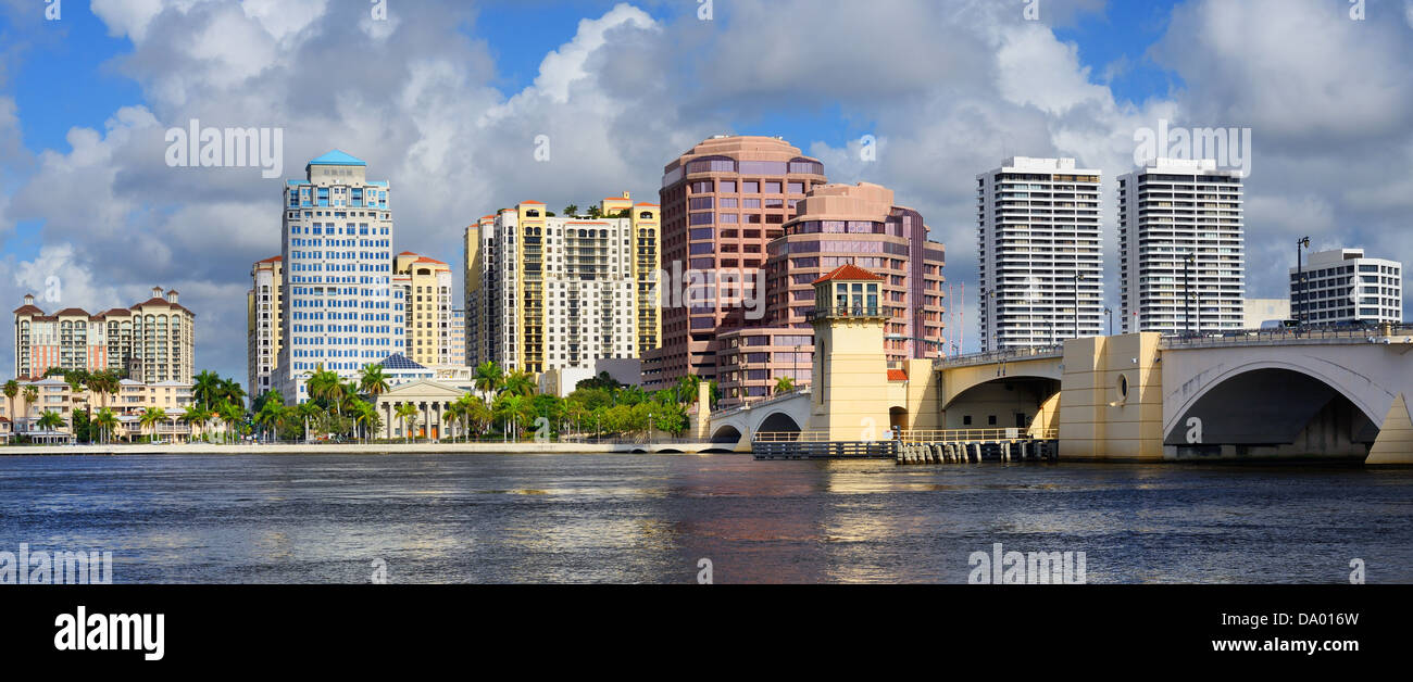 Skyline of West Palm Beach, Florida, USA. Stock Photo