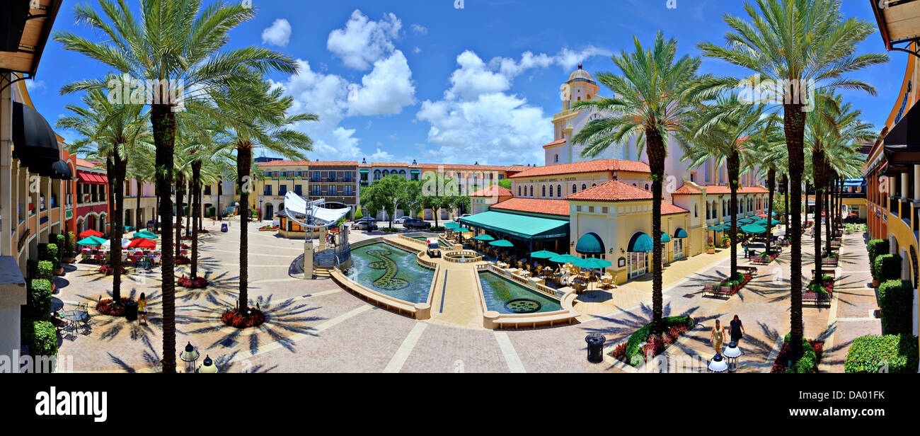 City place in West Palm Beach, Florida. Stock Photo