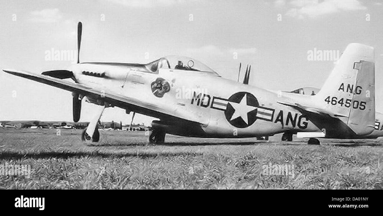 104th Fighter Squadron - North American F-51H-10-NA Mustang 44-64505 Stock Photo