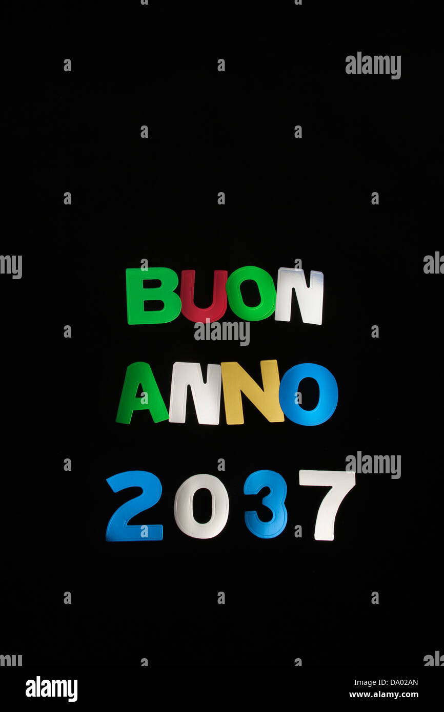 BUON ANNO 2037 - Stock Image