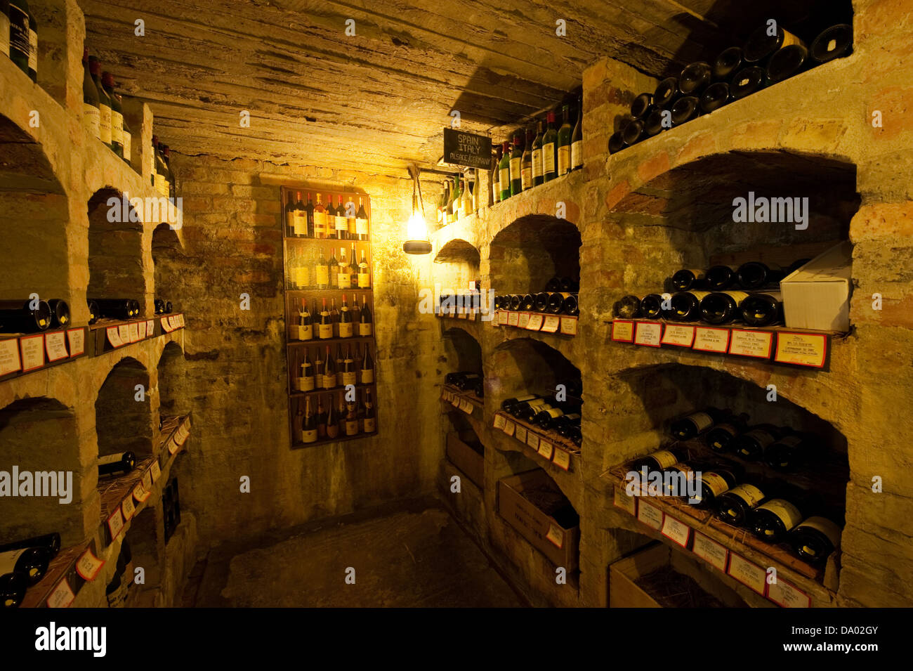 cellar, La Cotte Inn wine shop, Franschhoek, South Africa Stock Photo