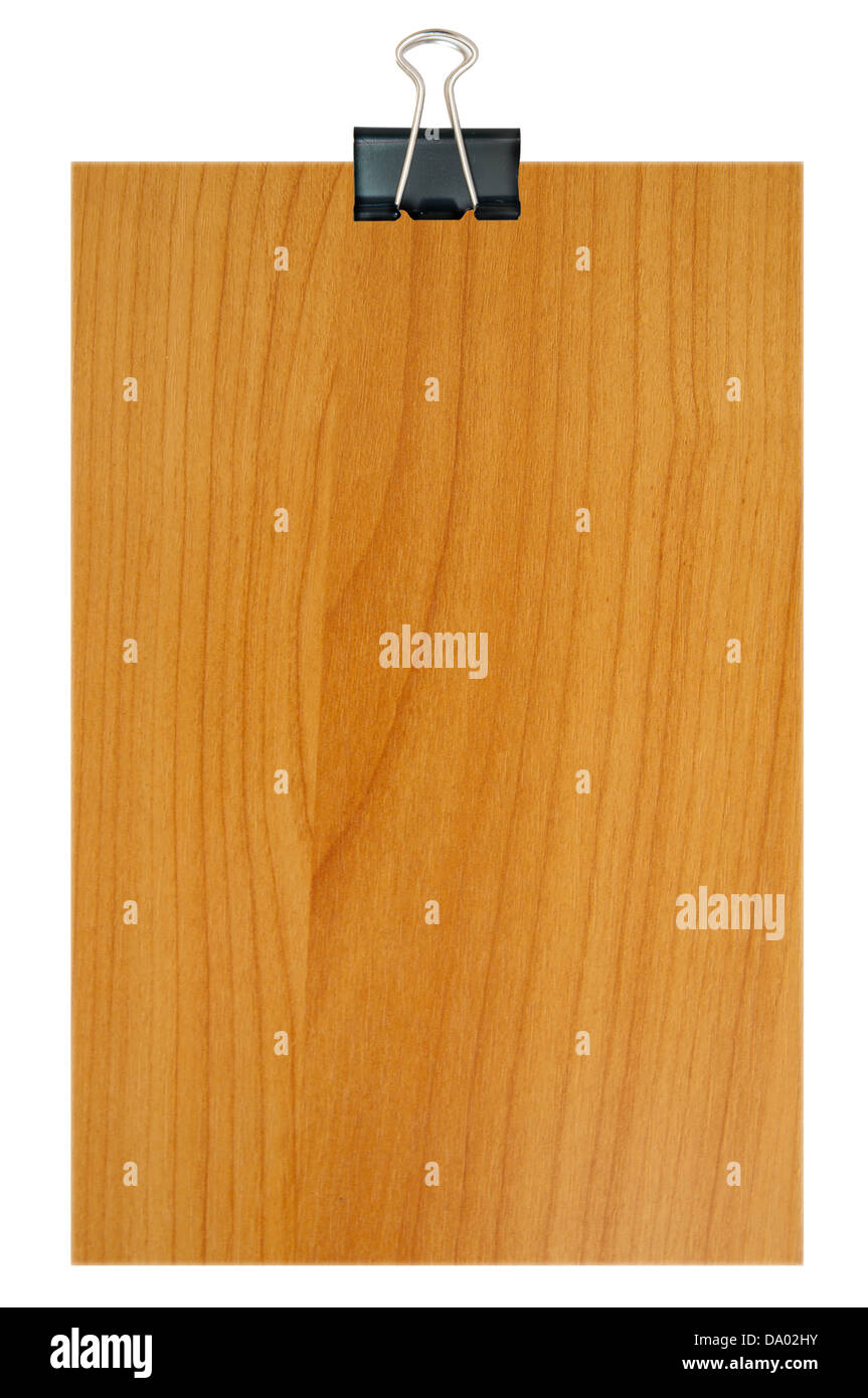 A wooden clipboard Stock Photo