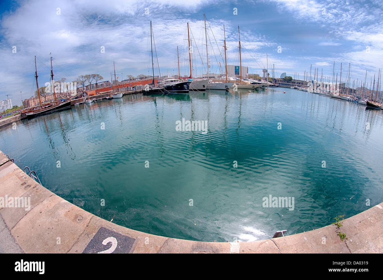 Harbor of Barcelona. Stock Photo