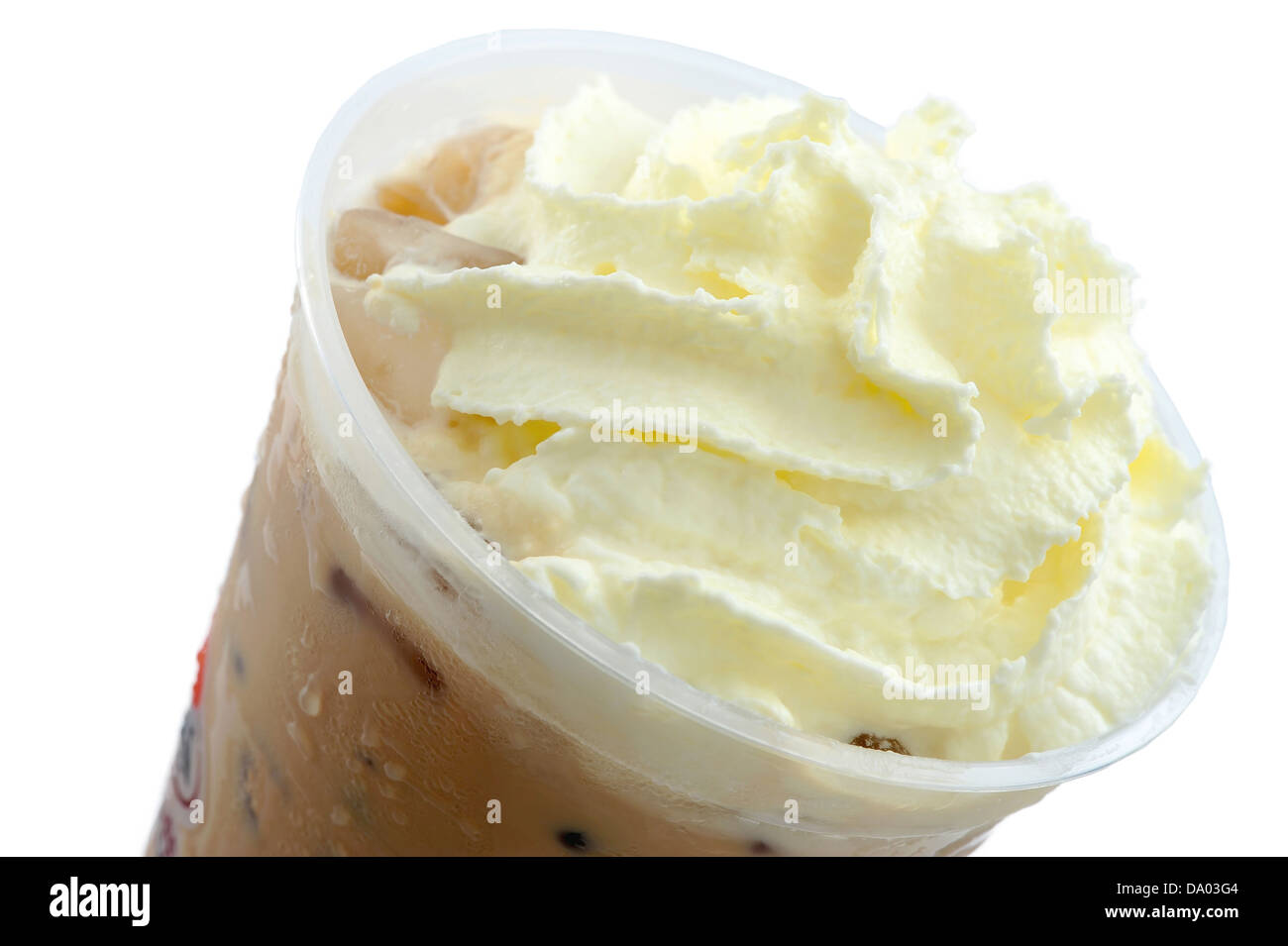 Coffee Latte with clipping path Stock Photo