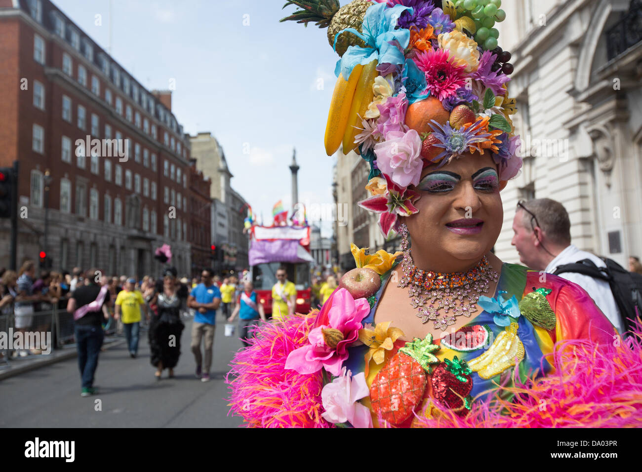 London, UK. 29th June 2013. Thousands attended the London Gay Pride Parade that started off from Oxford Street  past Regent Street and Trafalgar Square and finaly ended at Whitehall. Credit:  Lydia Pagoni/Alamy Live News Stock Photo