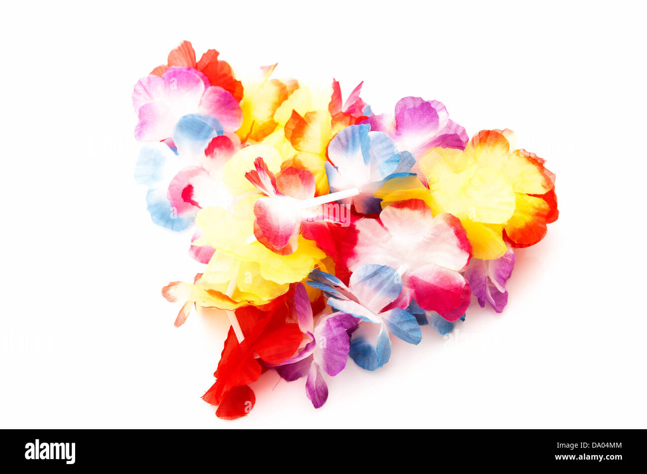 artificial flowers on a white background Stock Photo