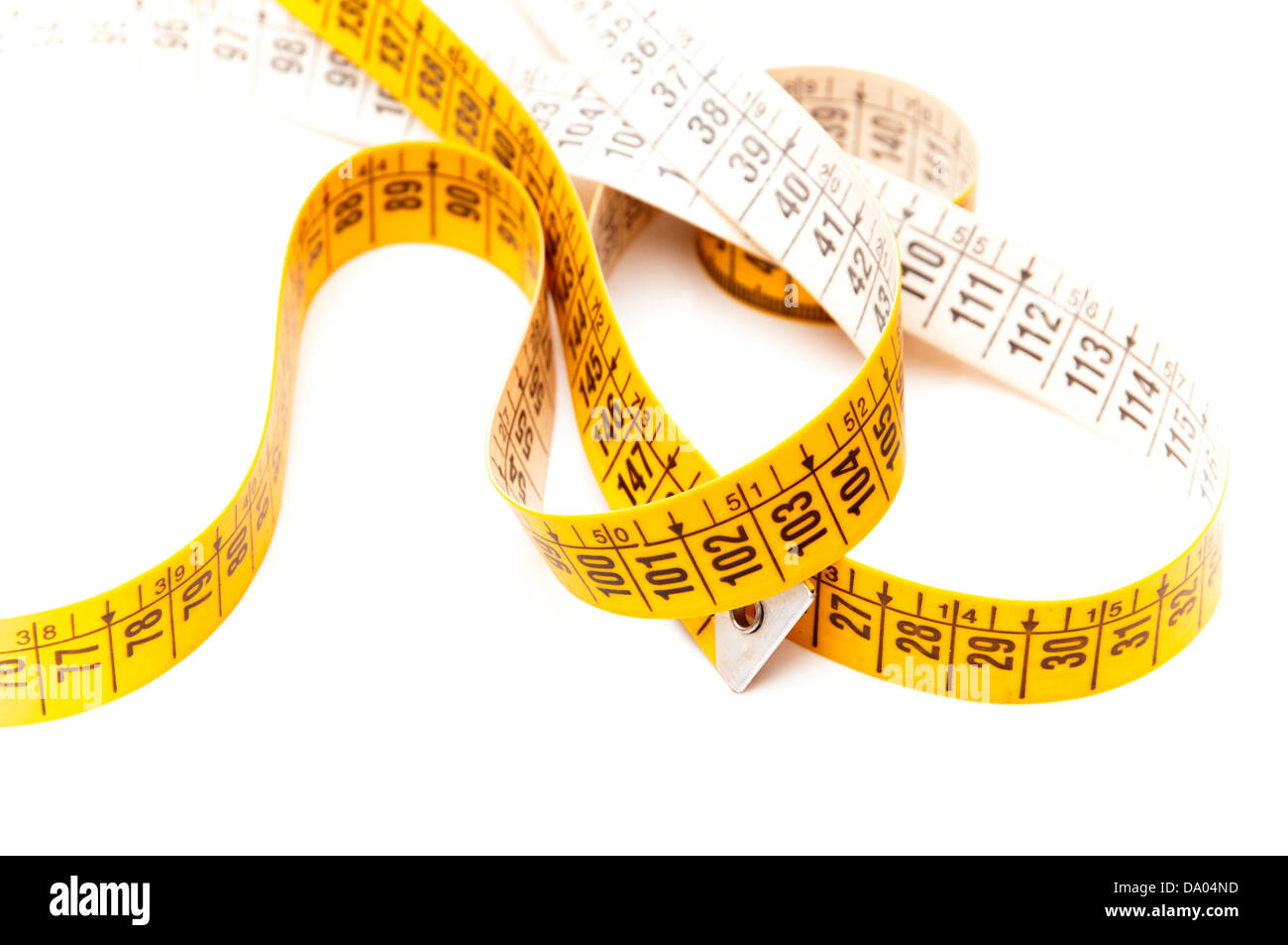 tape measure on a white background Stock Photo Alamy