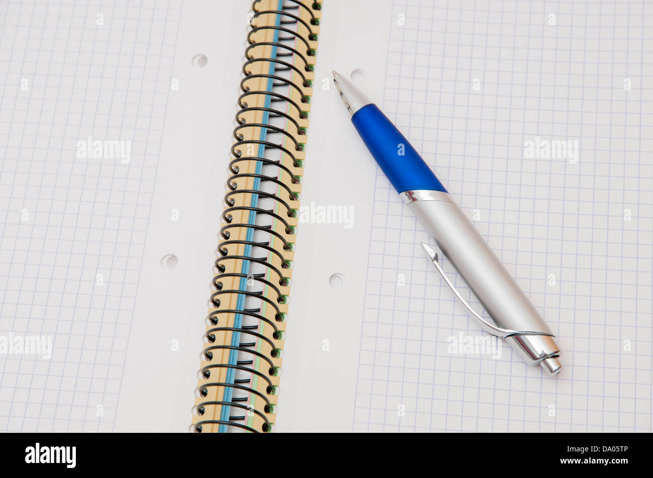 notepad with pen on a white background Stock Photo - Alamy