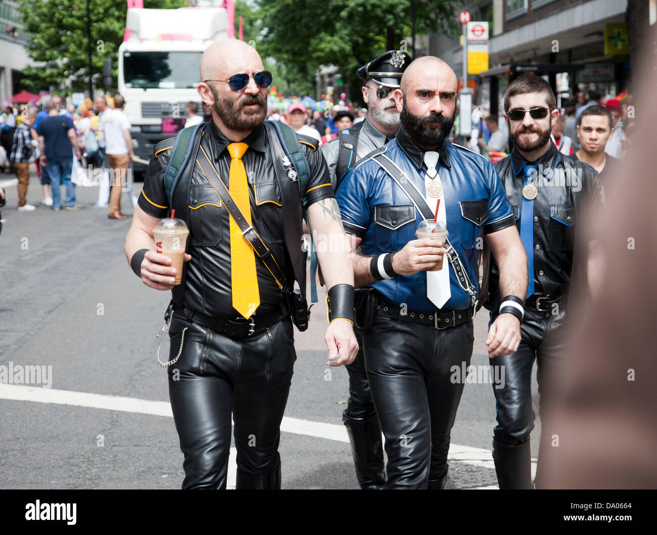 London, UK. 29th June 2013. London Gay Pride - Guys in Leather on the March Credit:  Miguel Sobreira/Alamy Live News Stock Photo