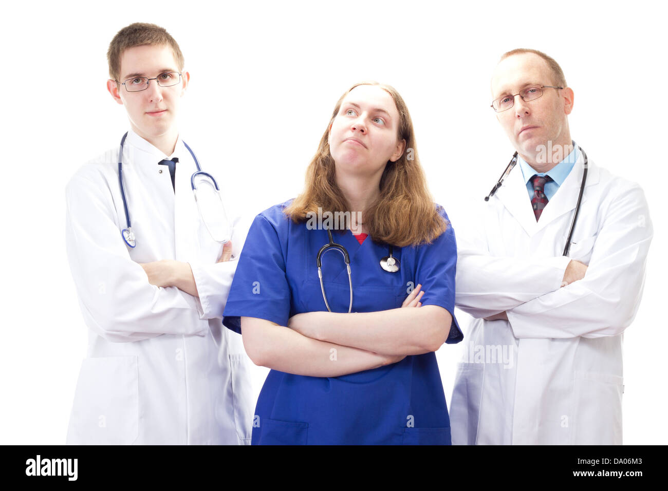 Medical doctor team cross-armed Stock Photo