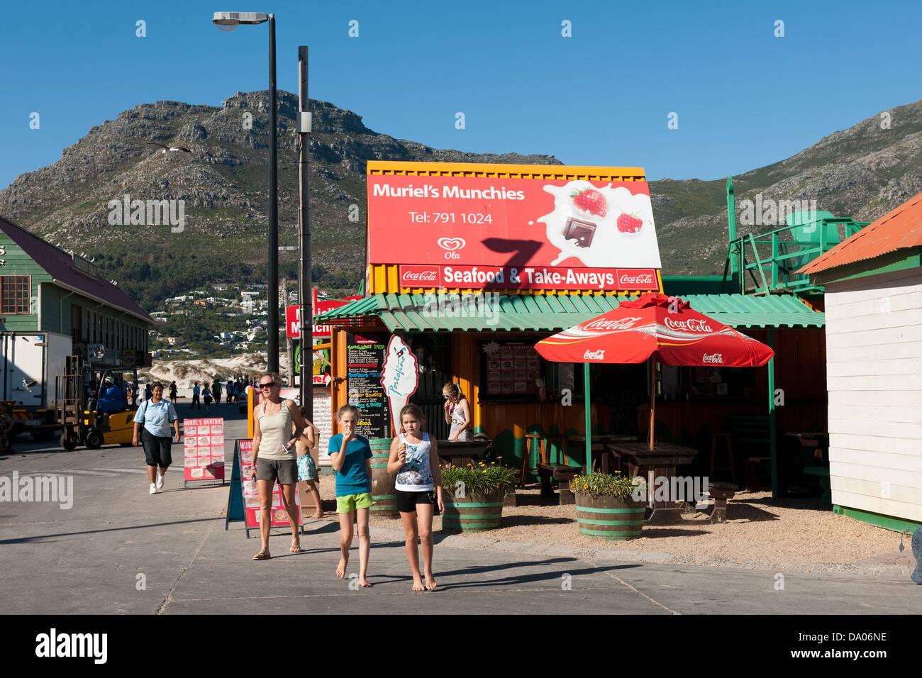 Take-away shop, Hout Bay, Cape Town, South Africa Stock Photo