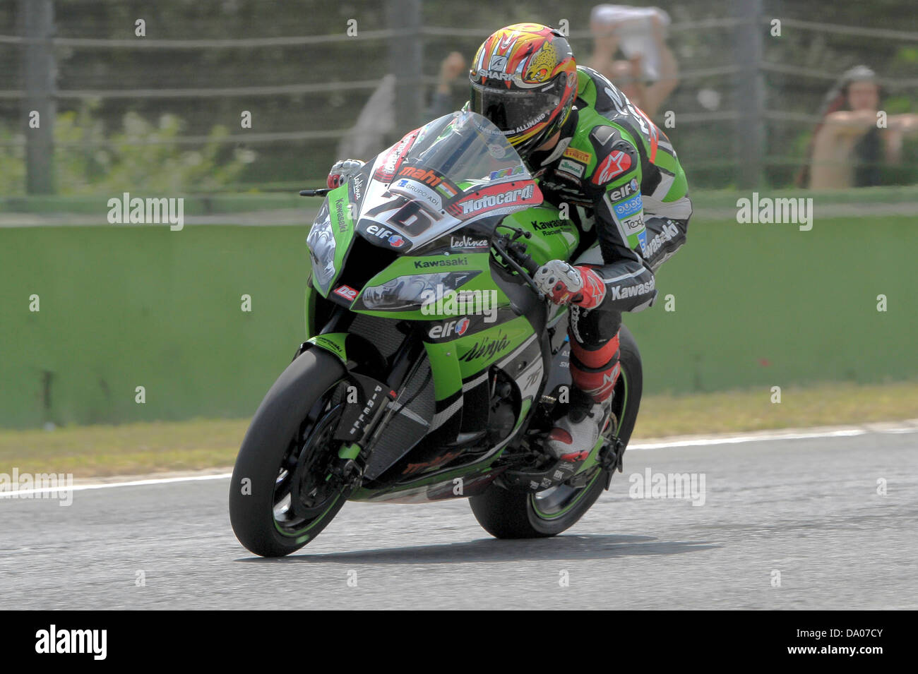 Imola, Italy. 29th June 2013. Loris Baz  during the World Superbikes Championships from Imola. Stock Photo