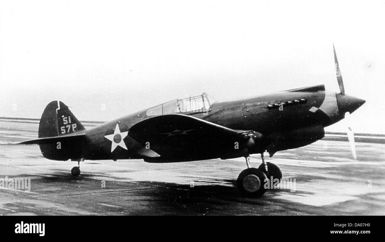 The P-40C Warhawk, flown by the 57th Pursuit Group, played a vital role ...