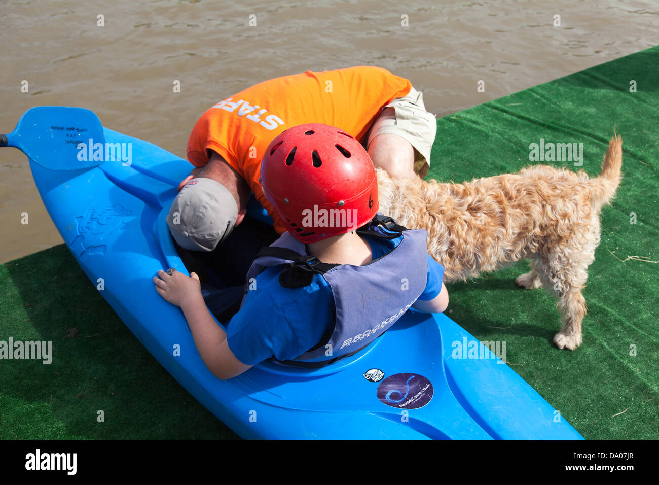 Children enjoying watersports at Chesterfield Canal Trust's festival at