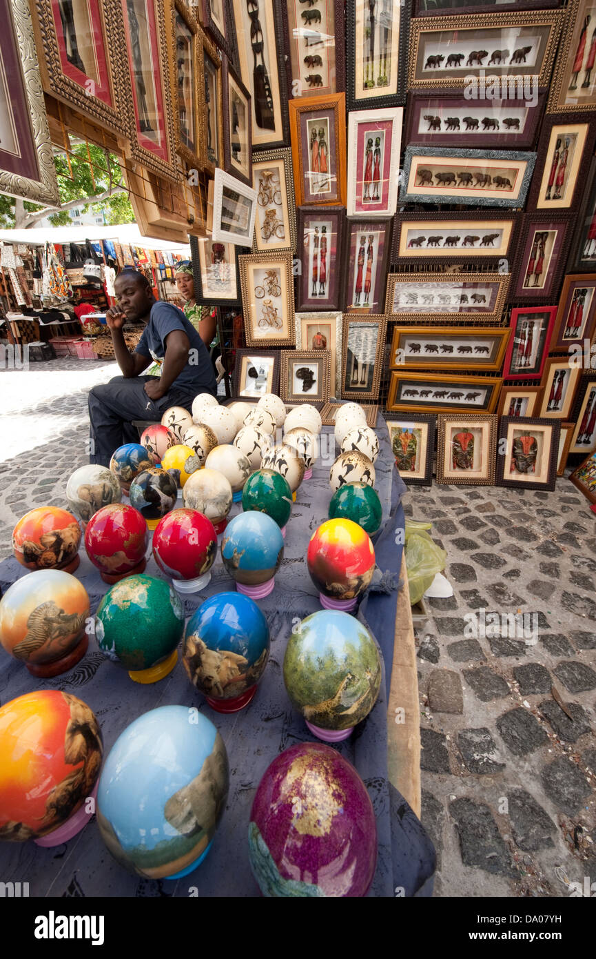 Art and craft for sale on Greenmarket Square, Cape Town, south Africa Stock Photo Alamy