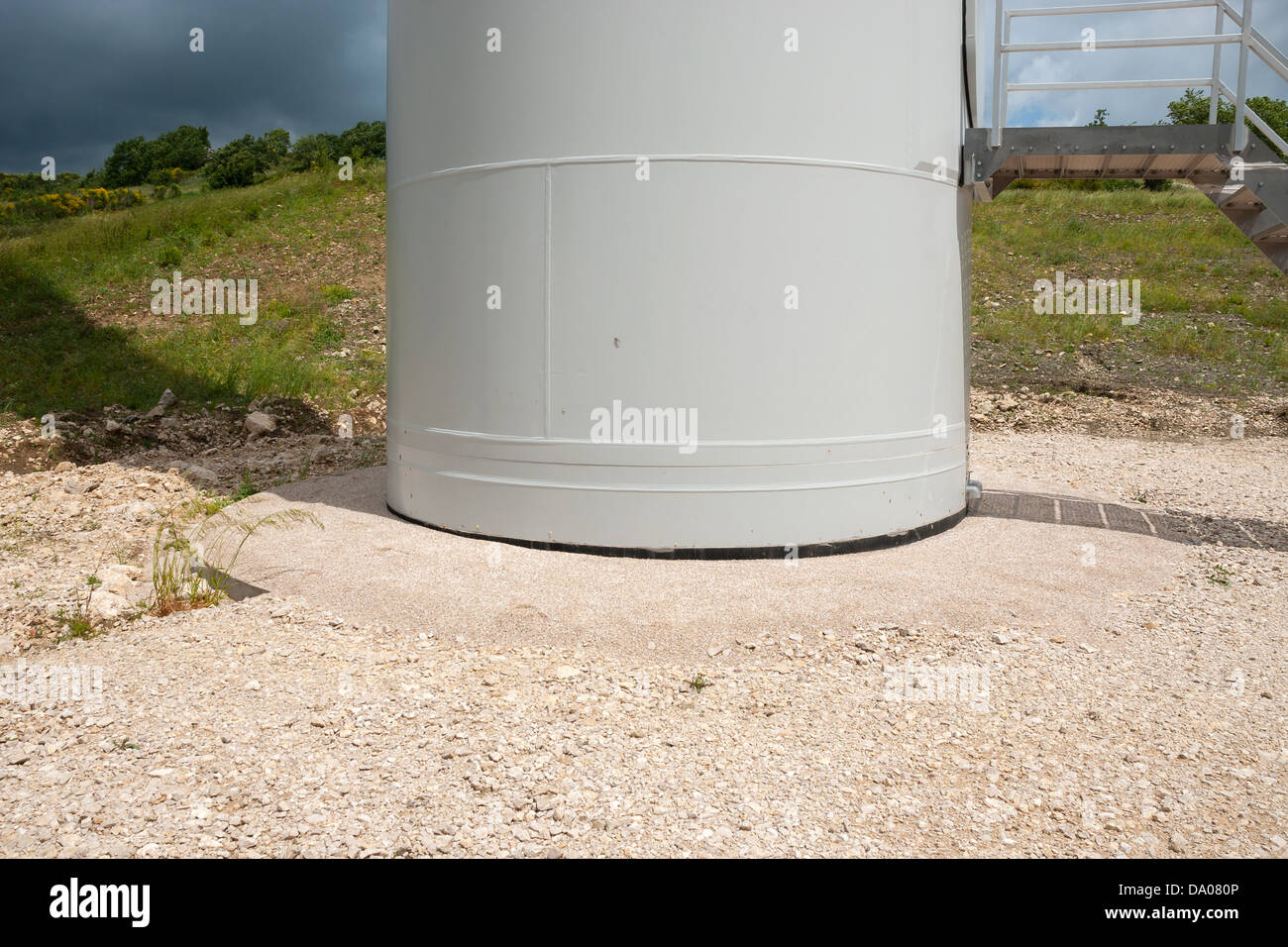 base of a wind turbine in Italy Stock Photo Alamy