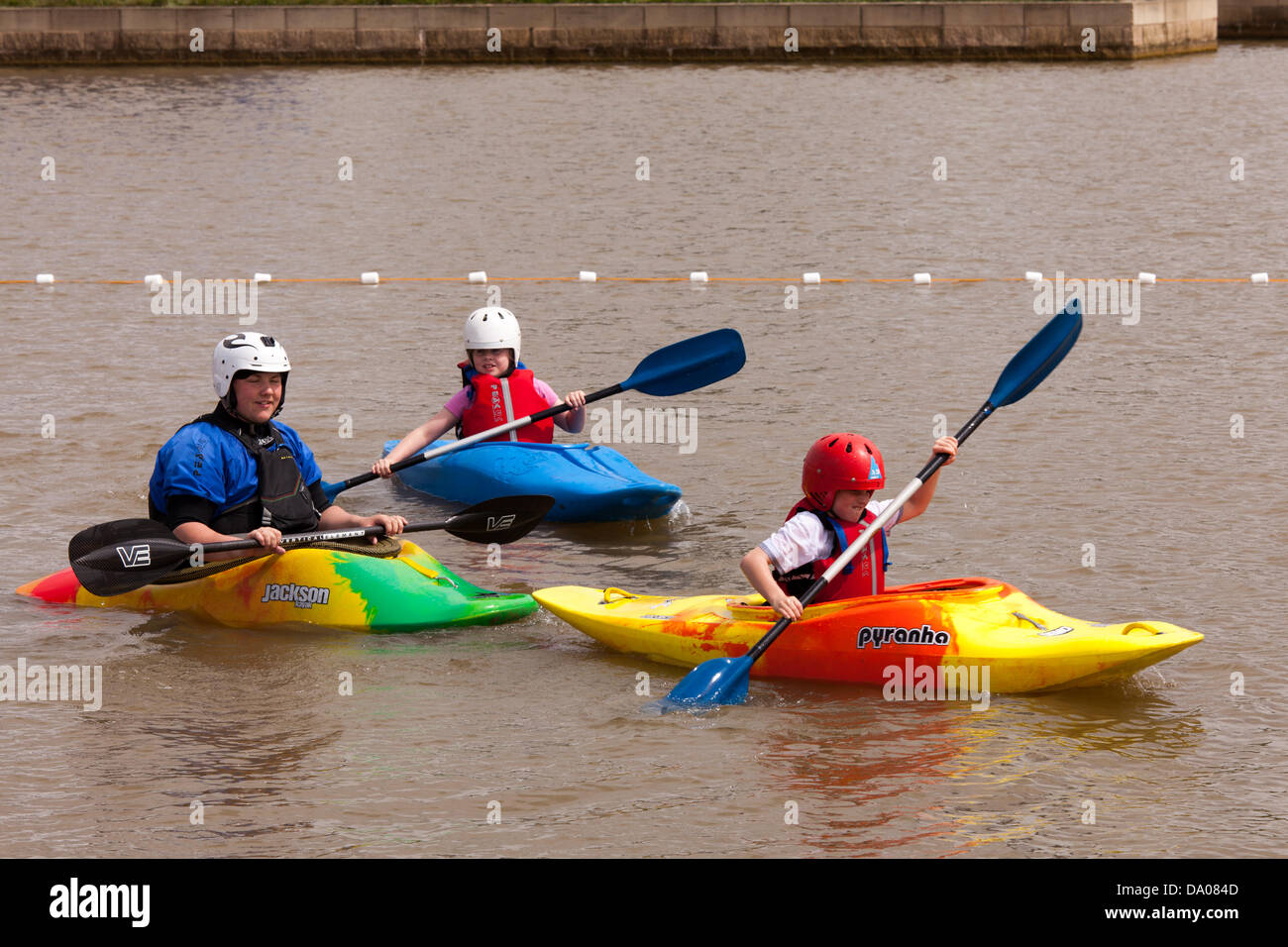 Children enjoying watersports at Chesterfield Canal Trust's festival at