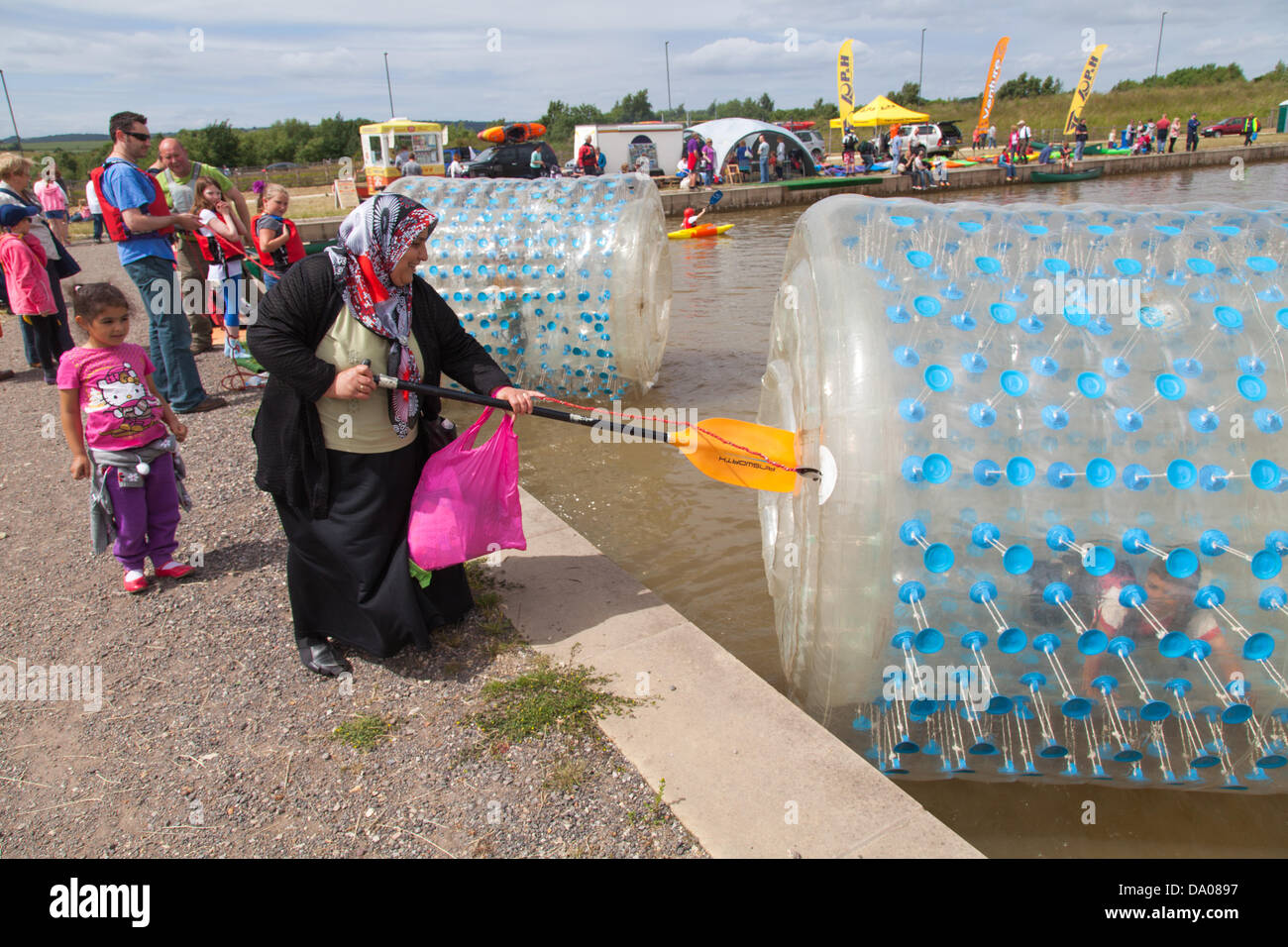 Children enjoying watersports at Chesterfield Canal Trust's festival at