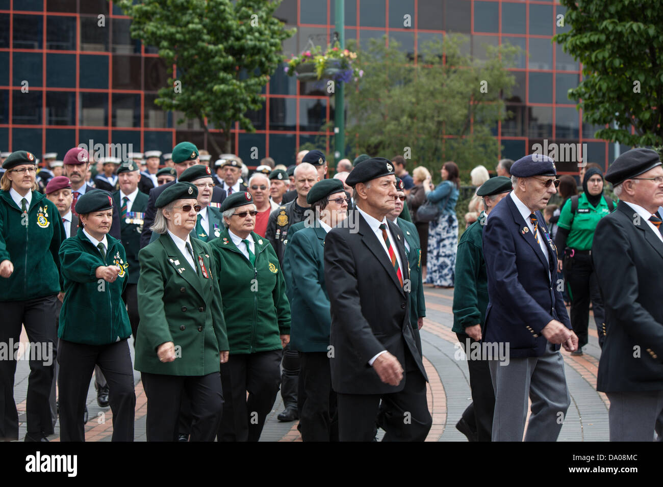 Birmingham, UK. 29th June, 2013. Veterans on parade for Armed Forces Day in Birmingham. Credit:  Chris Gibson/Alamy Live News Stock Photo