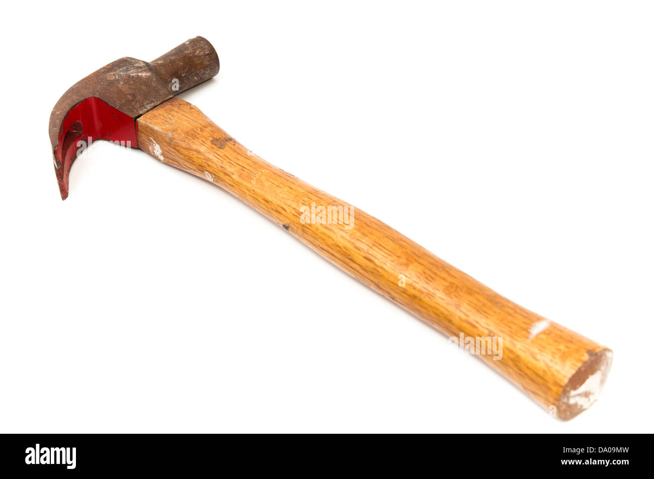 wooden hammer on a white background Stock Photo - Alamy