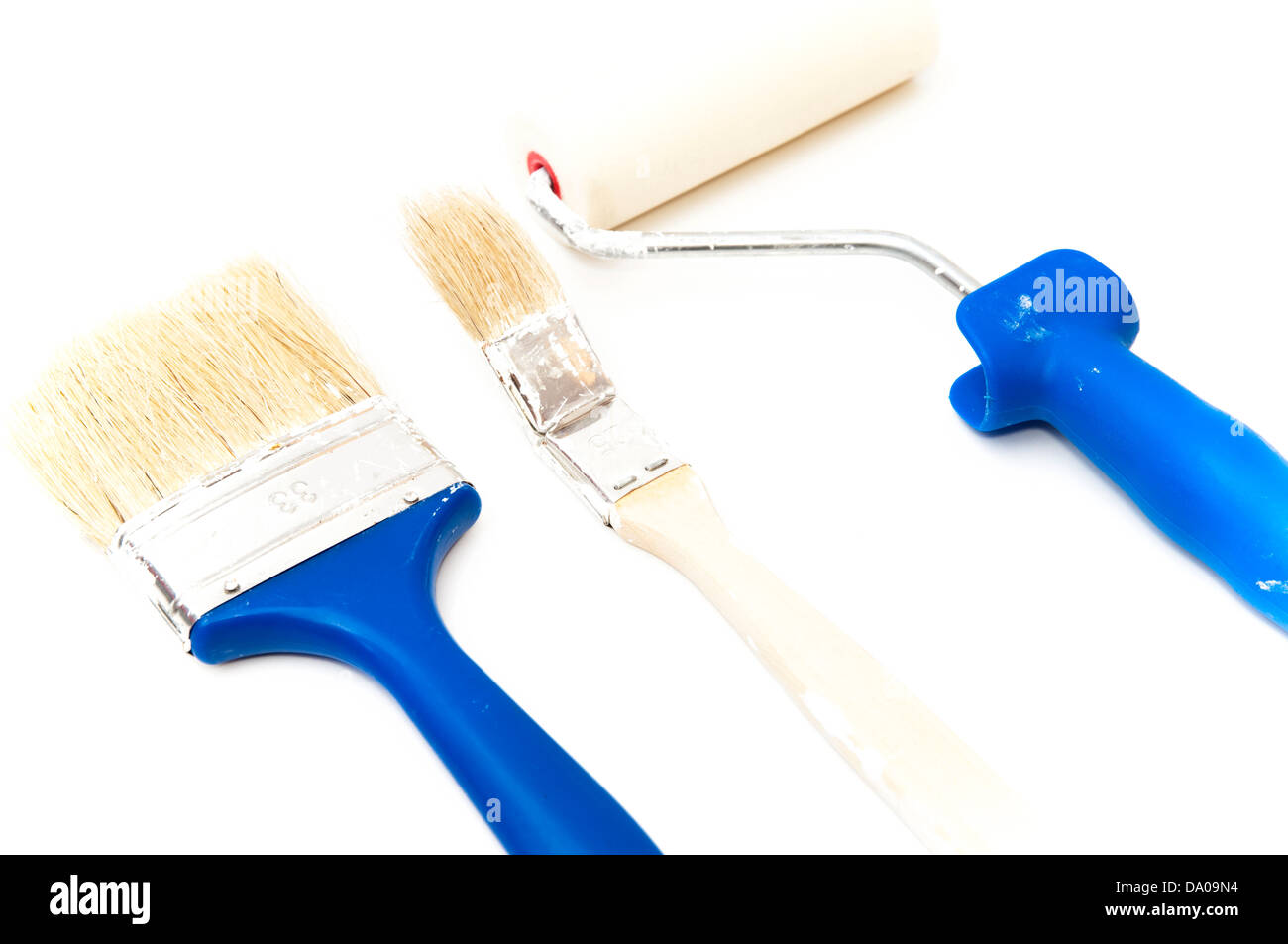 Painter tools on a white background Stock Photo - Alamy