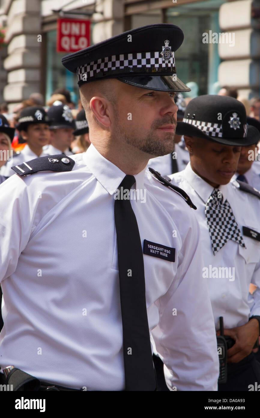 London, UK. 29th June, 2013. Police officers taking part in the Gay Pride Parade in Central London on 29 June 2013 Credit:  Bruce Martin/Alamy Live News Stock Photo