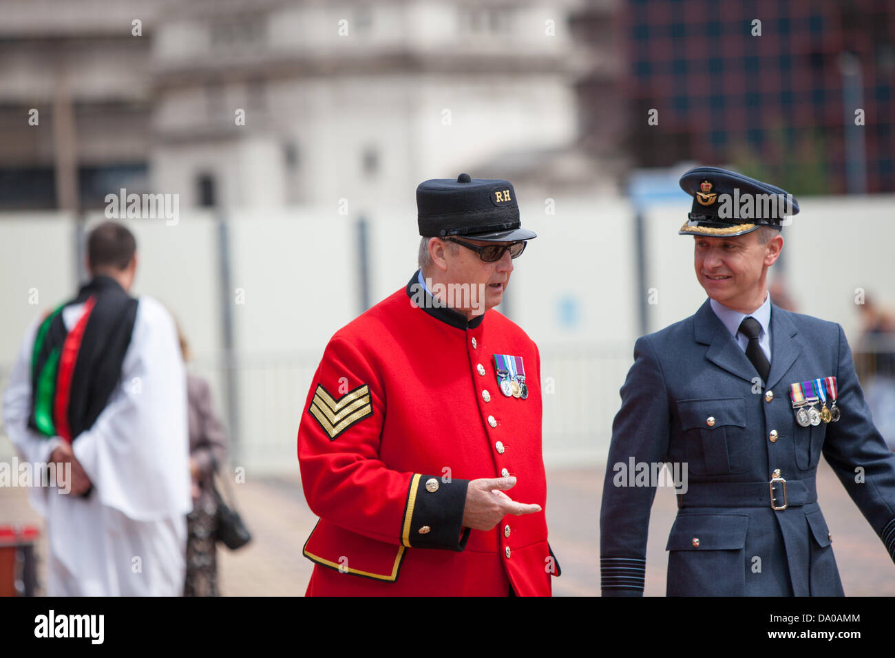 Birmingham, UK. 29th June, 2013. A Chelsea Pensioner in his uniform at