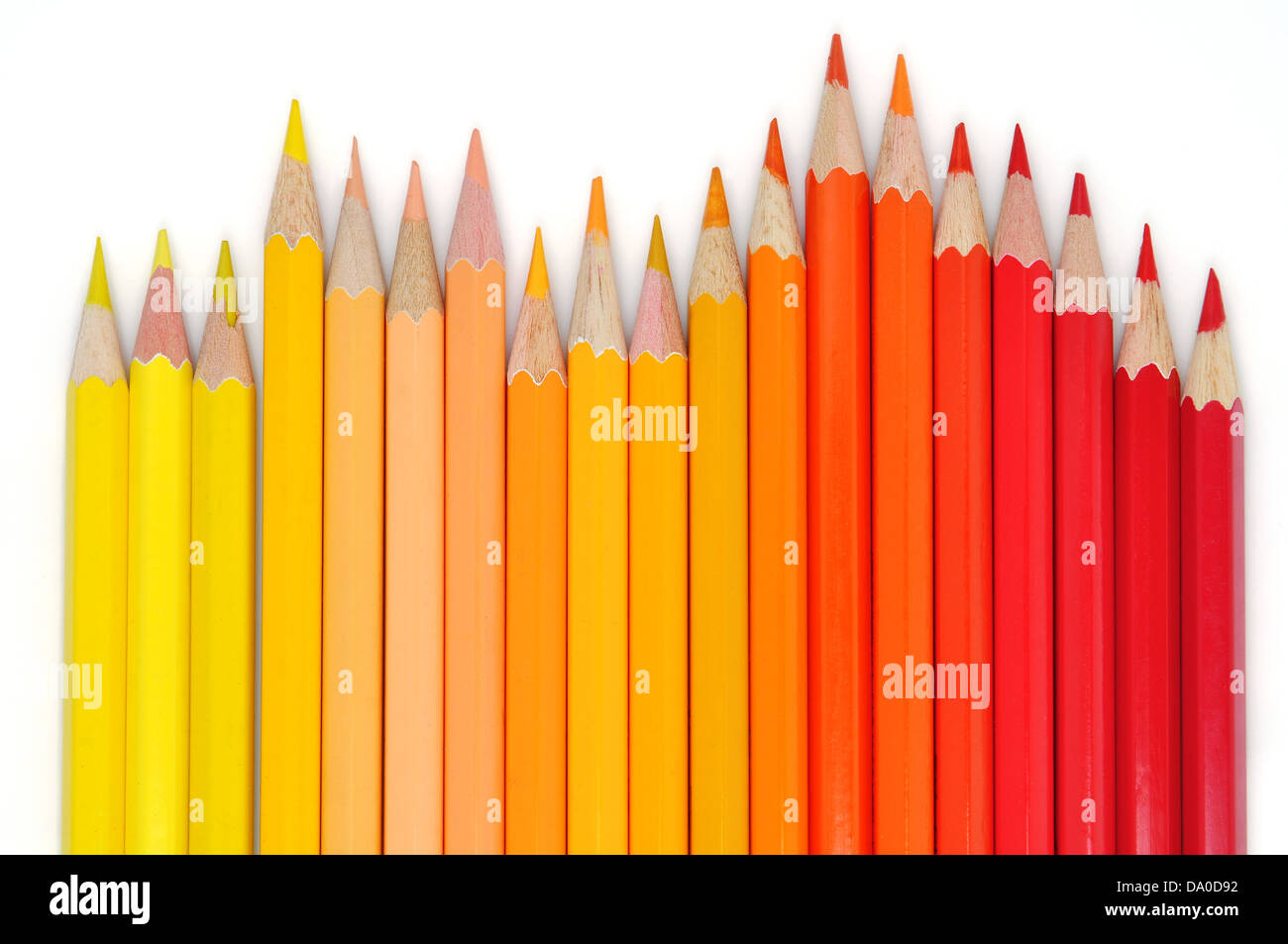 Colored pencils isolated on a white background Stock Photo - Alamy