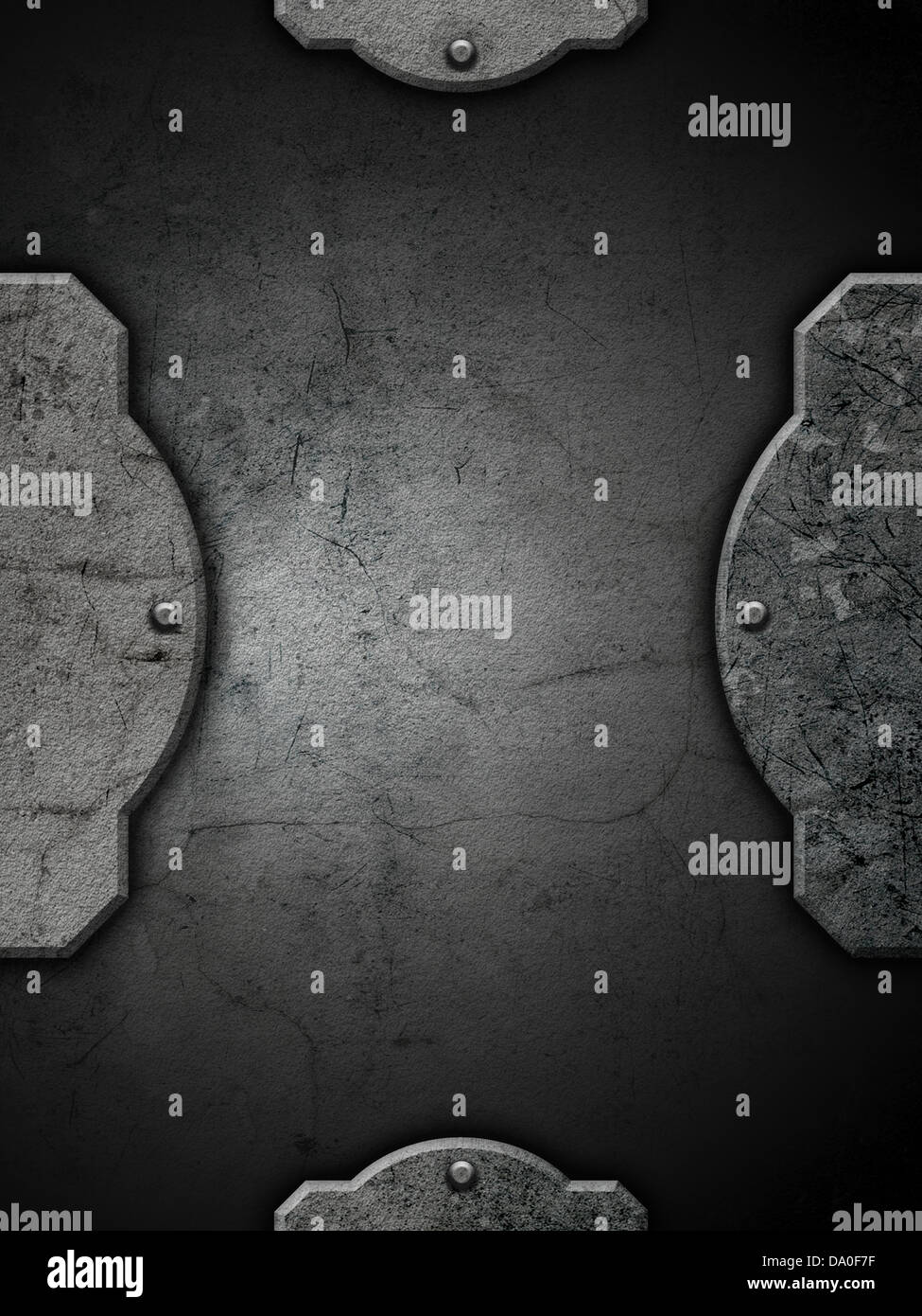 Grunge textured background with frame and rivets Stock Photo - Alamy