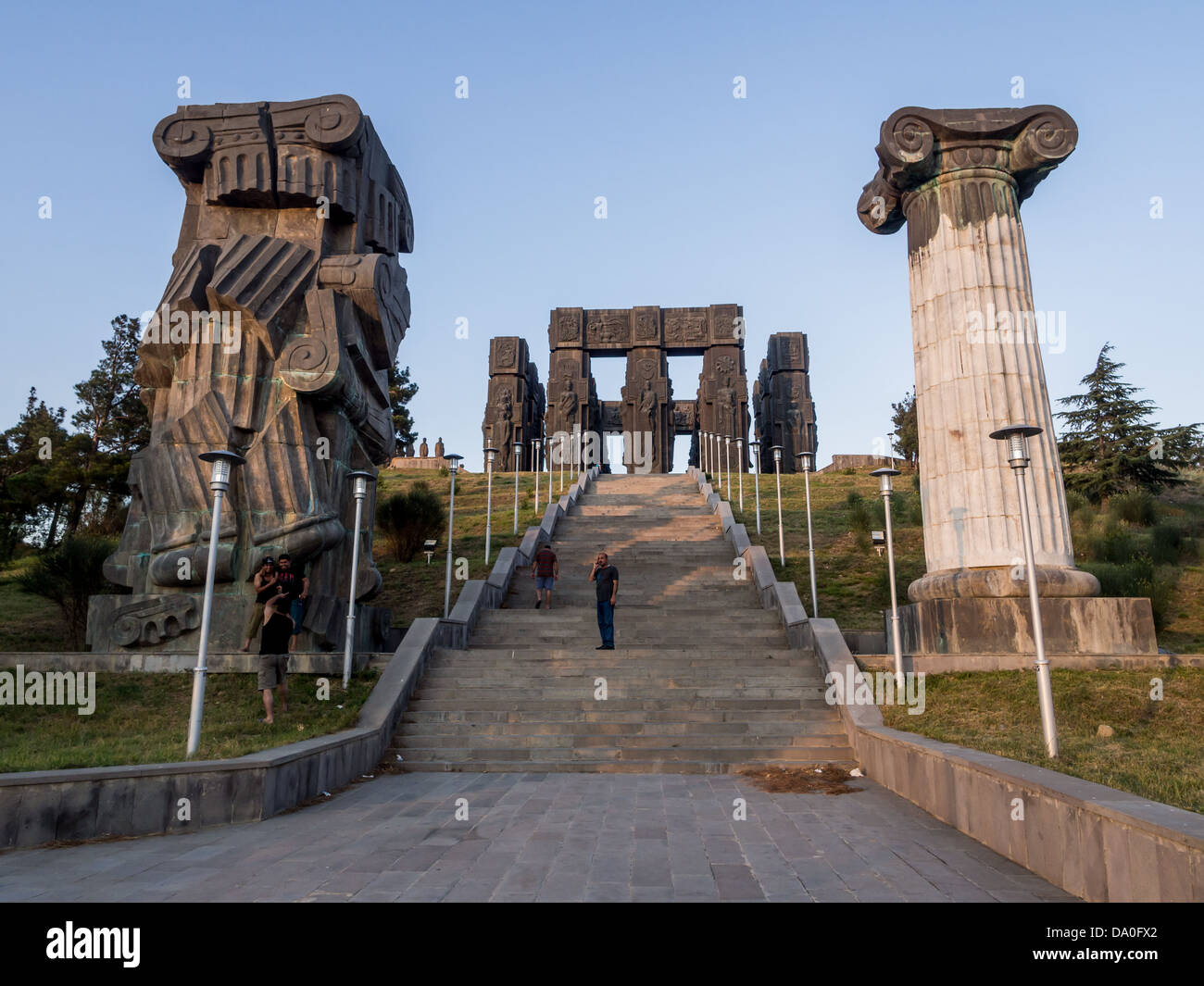 The Chronicle of Georgia (Stonehenge) in Tbilisi, Georgia. Stock Photo