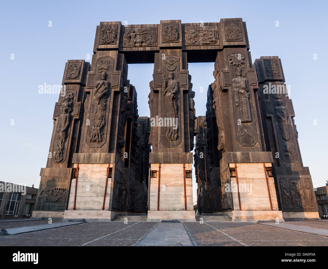 The Chronicle of Georgia (Stonehenge) in Tbilisi, Georgia. Stock Photo