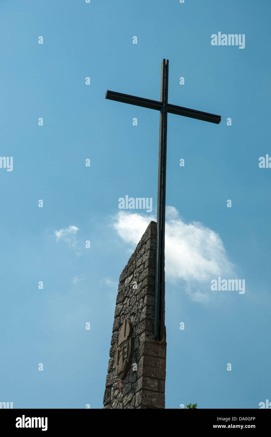 cross of Montserrat in Barcelona Stock Photo - Alamy