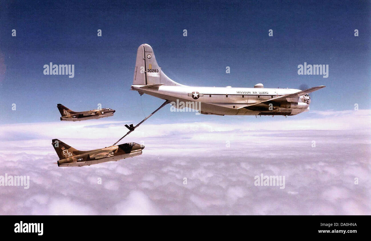 180th Air Refueling Squadron Boeing KC-97G Stratofreighter 53-283 Stock Photo