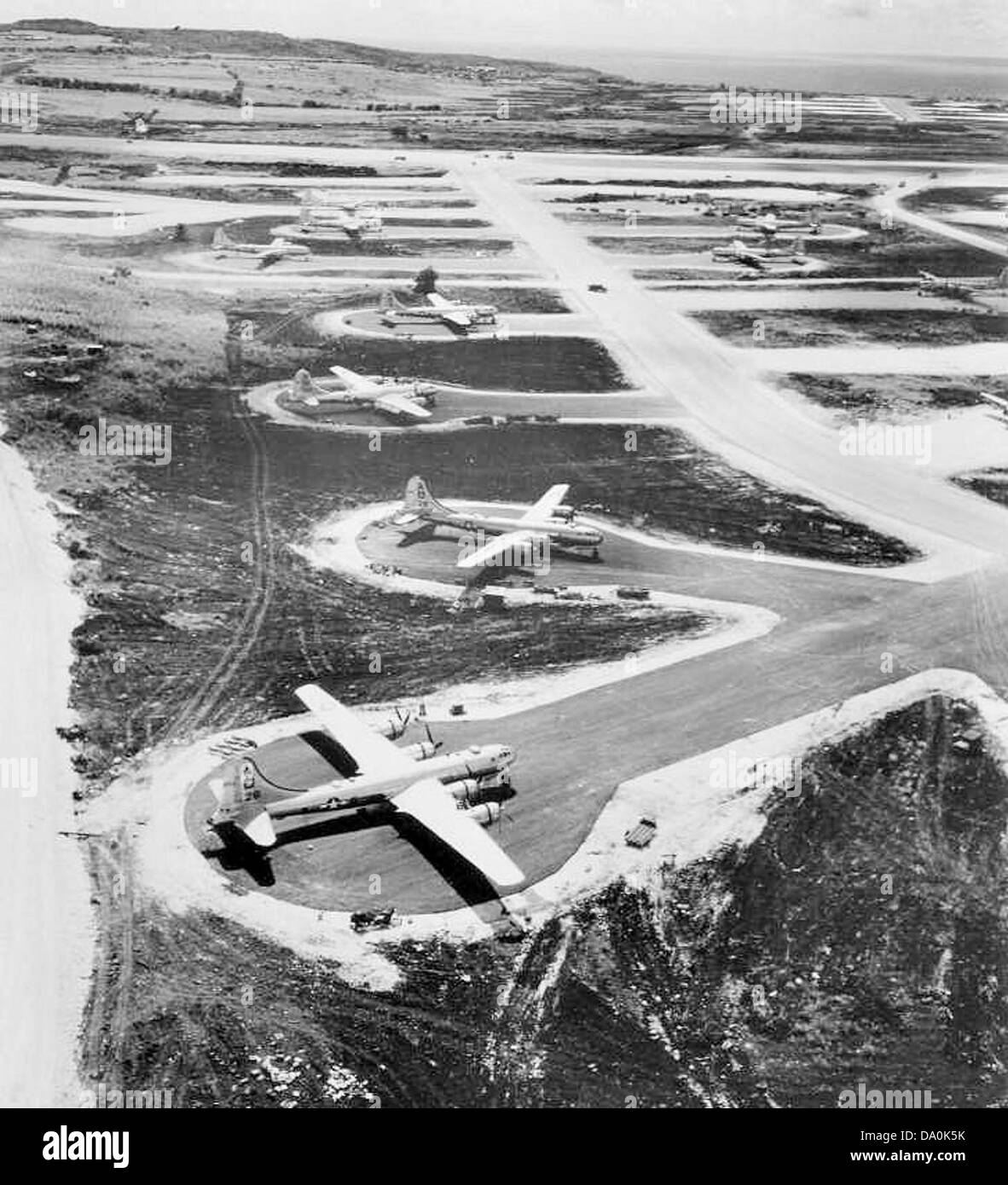 479th Bomb Group B-29s on Hardstands Isley Field Saipan Stock Photo