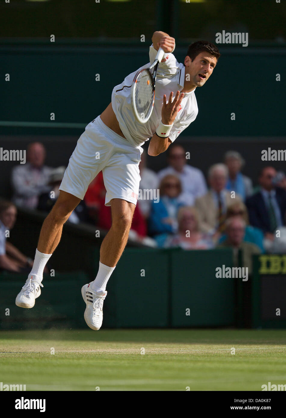 29-06-13, England, London, AELTC, Wimbledon, Tennis, Wimbledon 2013, Day six, Novak Djokovic (SRB) Photo: Henk Koster Stock Photo