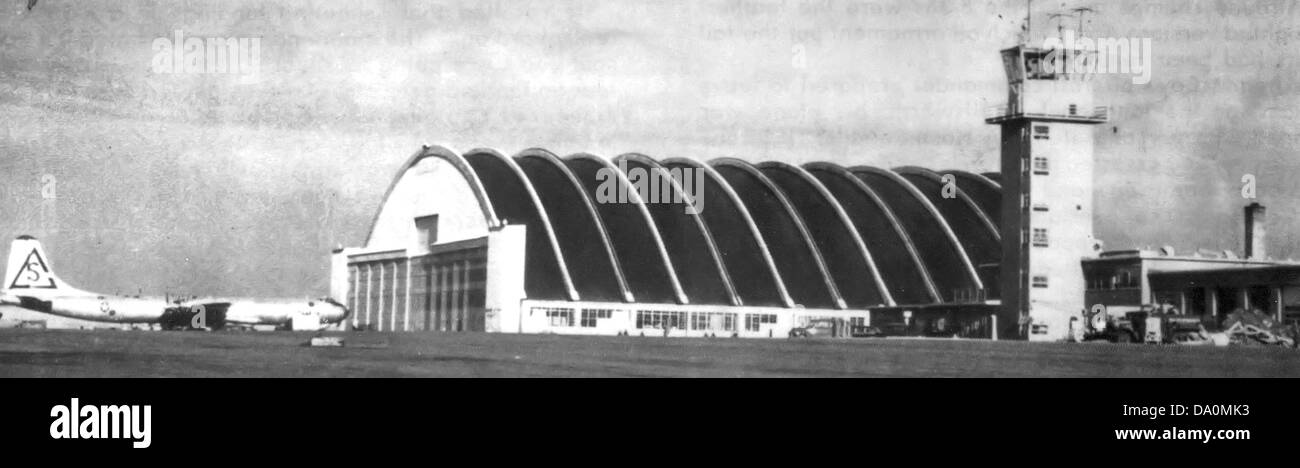 Rapid City Air Force Base B-36 Hangar 1952 Stock Photo