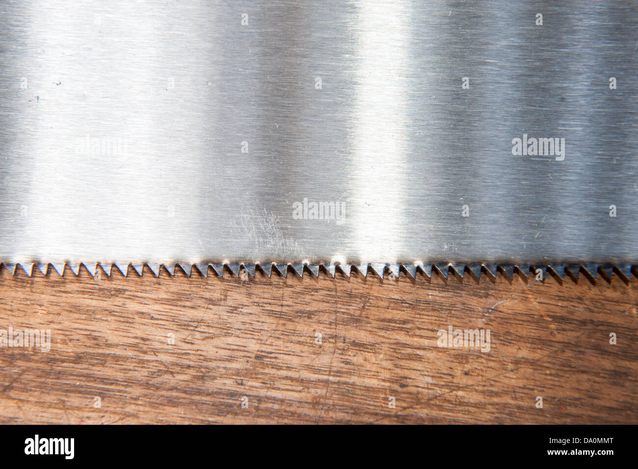 Teeth on a Timber Hand Saw Stock Photo Alamy