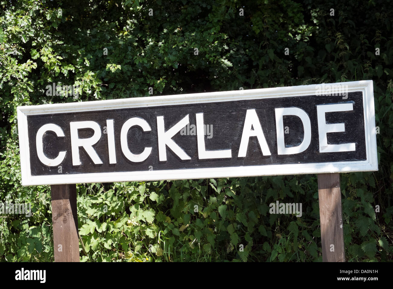 The old GWR railway station sign for Cricklade in Wiltshire, UK. Now ...