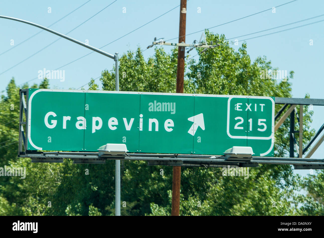 Scenes along Interstate 5 at the town of Grapevine in California's San ...