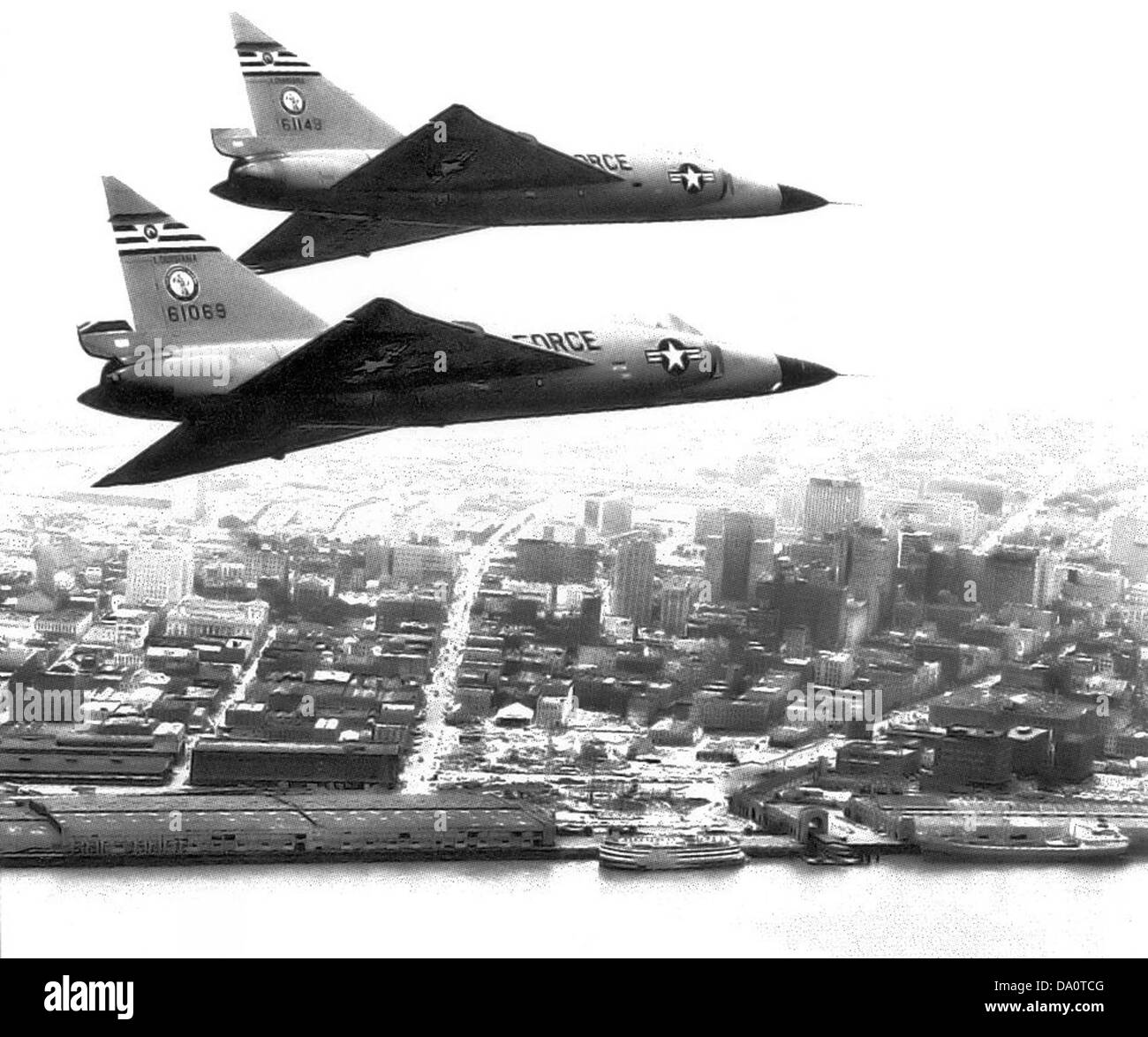 122d Fighter-Interceptor Squadron over New Orleans 1965 Stock Photo