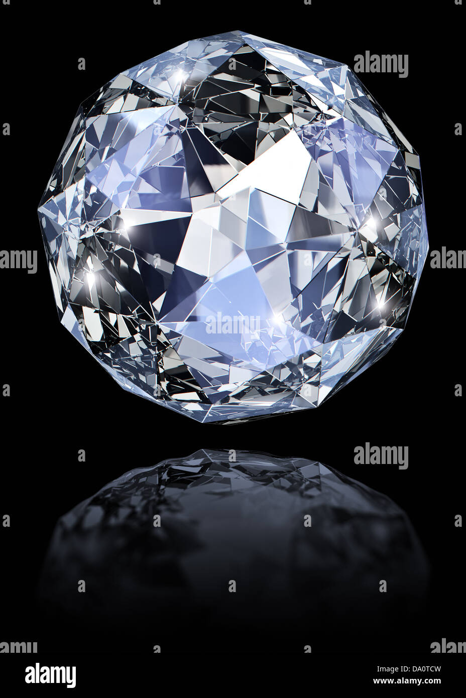 Sparkling diamond on black background Stock Photo - Alamy