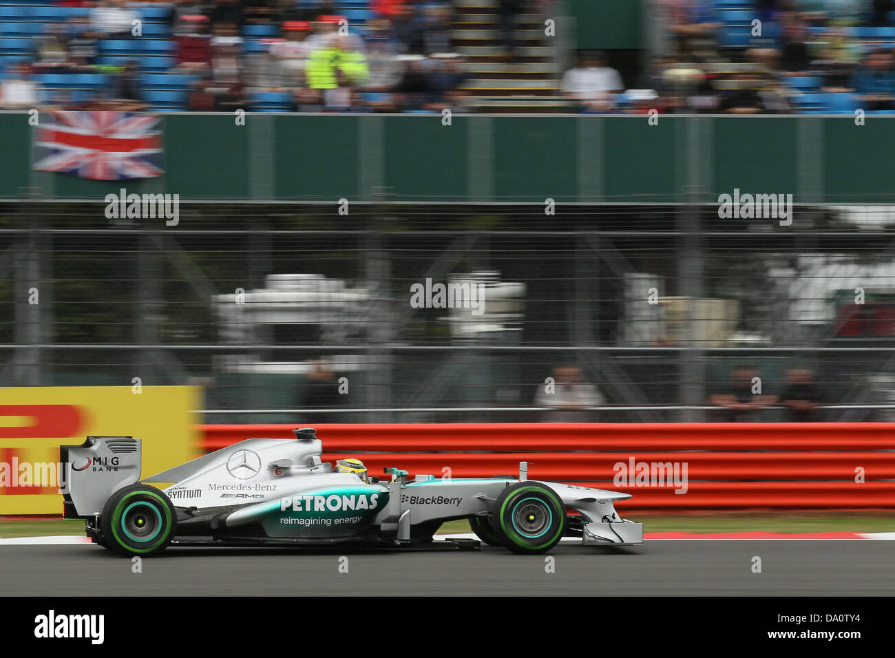 Silverstone, UK. 30th June, 2013. Silverstone Circuit, England. Nico Rosberg drives his Mercedes AMG Petronas F1 W04 to a win at the British GP Credit:  Action Plus Sports Images/Alamy Live News Stock Photo