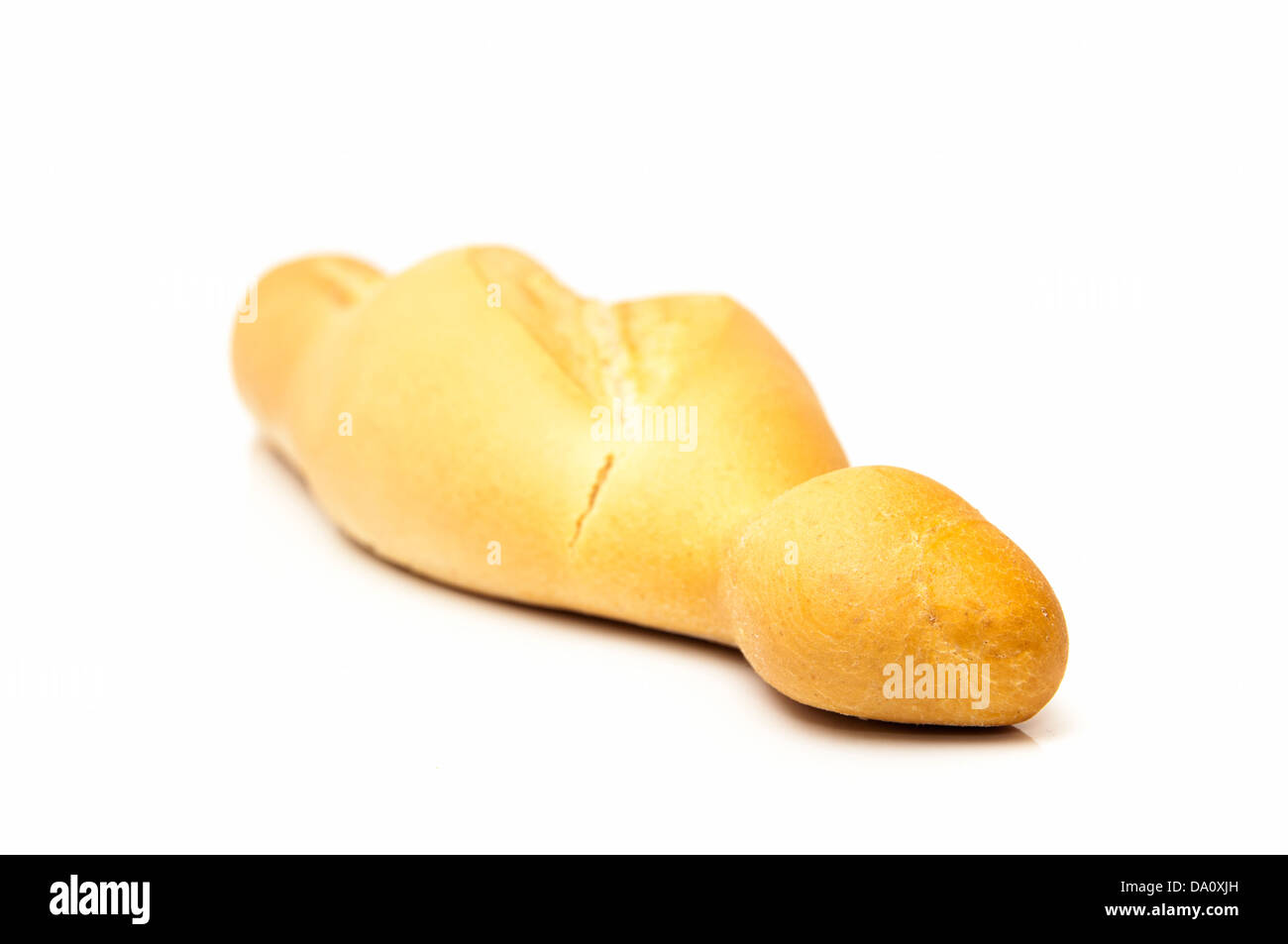 loaf of bread on a white background Stock Photo