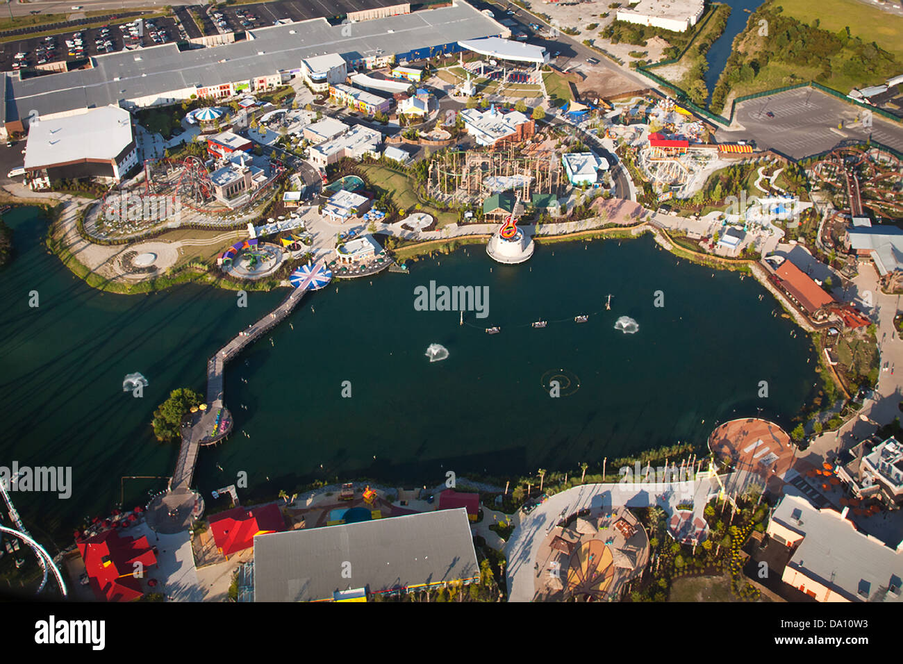 Aerial of the Hard Rock Amusement Park Myrtle Beach, SC Stock Photo