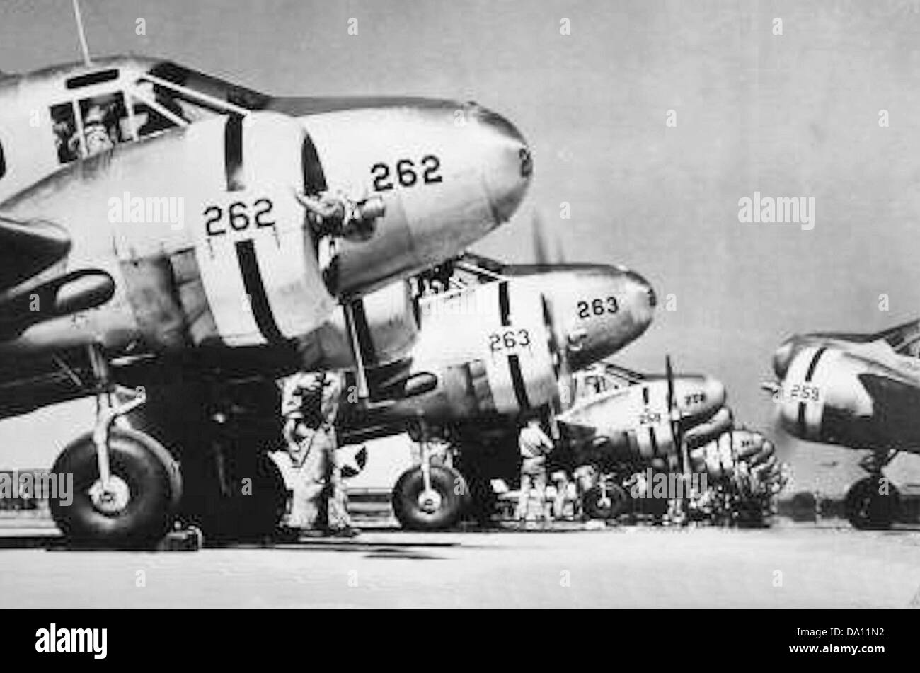 Hondo Army Airfield Beechcraft AT-7 Navigators - 1944 Stock Photo