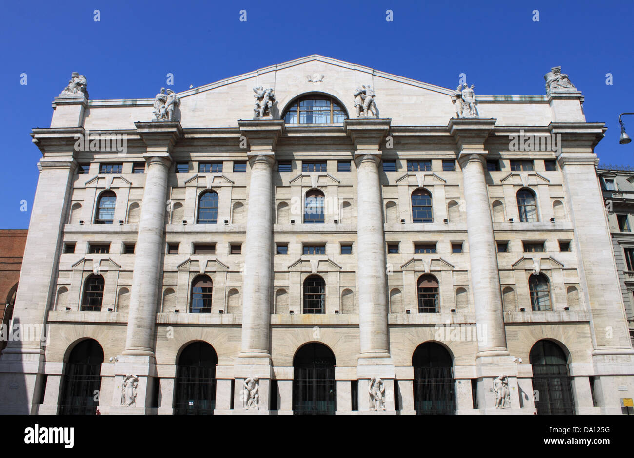 Milan stock exchange sculpture hi-res stock photography and images - Alamy