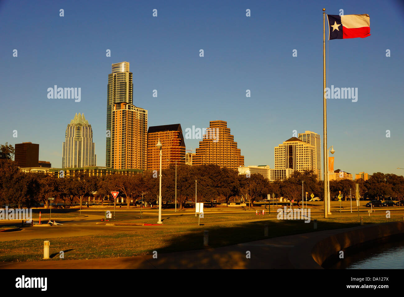 View of downtown Austin, TX Stock Photo
