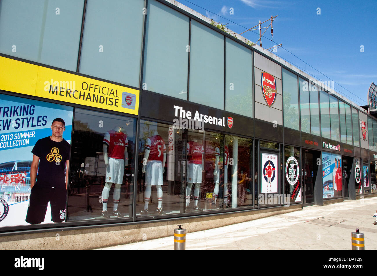 The Asenal shop, Finsbury Park, London Borough of Islington, England UK